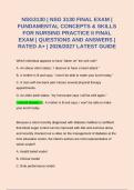 BUNDLE FOR NSG3130 &vert; NSG 3130 FINAL EXAM &vert; FUNDAMENTAL CONCEPTS & SKILLS FOR NURSING PRACTICE II FINAL EXAM &vert; QUESTIONS AND ANSWERS &vert; RATED A&plus; &vert; 2026&sol;2027 LATEST GUIDE &vert; GALEN