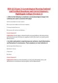 BSN 425 Exam 3&colon; Gerontological Nursing Updated  and Verified Questions and Correct Answers -  Nightingale College