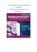 Test Bank for Pharmacotherapy Principles and Practice 6th Edition By Chisholm-Burns &vert; All Chapters &lpar;1-102&rpar; &vert;Q&As Verified &vert; Grade A&plus; Assured &vert;ISBN 9781260460285