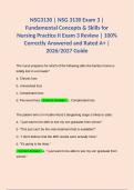 Bundle for NSG3130 &vert; NSG 3130 Exam 3 &vert; Fundamental Concepts & Skills for Nursing Practice II Exam 3 &vert; 100&percnt; Correctly Answered and Rated A&plus; &vert; 2026&sol;2027 Guide