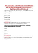 BSN 425 Exam 1&colon; Gerontological Nursing Updated  and Verified Questions and Correct Answers -  Nightingale College