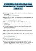 WGU D432 PA AND OA ACTUAL EXAM PAPER 2026 QUESTIONS WITH ANSWERS GRADED A&plus;
