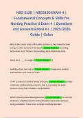 BUNDLE FOR NSG 3130 &sol; NSG3130 EXAM 1&comma; 2&comma; 3 &4 AND FINAL EXAM &vert; FUNDAMENTAL CONCEPTS & SKILLS FOR NURSING PRACTICE II FINAL EXAM &vert; QUESTIONS & ANSWERS RATED A&plus; &vert; 100&percnt; CORRECT &vert; 2026&sol;2027 GUIDE &vert; GALEN