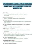 WGU D432 PA AND OA FINAL TEST 2026 QUESTIONS WITH CORRECT ANSWERS GRADED A&plus;