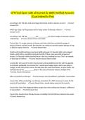 CFT Final Exam with all Correct & 100&percnt; Verified Answers &vert;Guaranteed to Pass