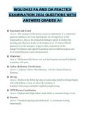 WGU D432 PA AND OA PRACTICE EXAMINATION 2026 QUESTIONS WITH ANSWERS GRADED A&plus;
