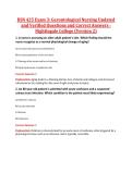BSN 425 Exam 3&colon; Gerontological Nursing Updated  and Verified Questions and Correct Answers -  Nightingale College 