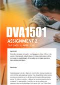 DVA1501 Assignment 2 Semester 1 ANSWERS 2026 - Due 13 April 2026