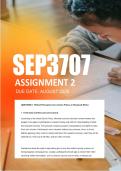 SEP3707 Assignment 2 Semester 2 2026 - Due August 2026