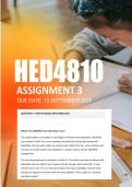 HED4810 Assignment 3 Semester 2 2026 - Due September 2026