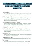 WGU D434 TASK 1 ACTUAL EXAM PAPER 2026 QUESTIONS WITH ANSWERS GRADED A&plus;