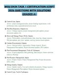 WGU D434 TASK 1 CERTIFICATION SCRIPT 2026 QUESTIONS WITH SOLUTIONS GRADED A&plus;