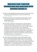 WGU D434 TASK 1 PRACTICE EXAMINATION 2026 QUESTIONS WITH ANSWERS GRADED A&plus;