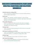 WGU D444 COMPREHENSIVE STUDY GUIDE 2026 FULL QUESTIONS AND SOLUTIONS GRADED A&plus;