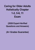 Caring for Older Adults Holistically Study Guide 2026 &vert; Chapters 1&ndash;2&comma; 5&ndash;6&comma; 11 Q&A PDF