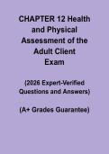 Health & Physical Assessment of the Adult Client Chapter 12 &vert; Study Guide & Q&A PDF 2026