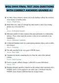 WGU D444 FINAL TEST 2026 QUESTIONS WITH CORRECT ANSWERS GRADED A&plus;
