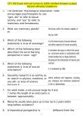 CFT 350 Exam with all Correct & 100&percnt; Verified Answers &vert;Latest Version &vert;Already Graded A&plus;