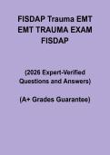 FISDAP Trauma EMT 2024 Study Guide &vert; Questions & Answers PDF