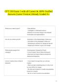 CFT 150 Exam 1 with all Correct & 100&percnt; Verified Answers &vert;Latest Version &vert;Already Graded A&plus;