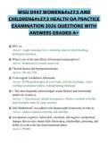 WGU D447 WOMEN'S AND CHILDREN'S HEALTH OA PRACTICE EXAMINATION 2026 QUESTIONS WITH ANSWERS GRADED A&plus;