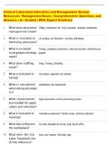 Clinical Laboratory Education and Management- Human  Resources  Management Exam &vert; Comprehensive Questions and  Answers &vert; A&plus; Graded &vert; With Expert Solutions 