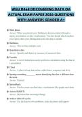 WGU D468 DISCOVERING DATA OA ACTUAL EXAM PAPER 2026 QUESTIONS WITH ANSWERS GRADED A&plus;