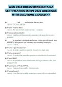 WGU D468 DISCOVERING DATA OA CERTIFICATION SCRIPT 2026 QUESTIONS WITH SOLUTIONS GRADED A&plus;