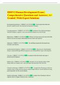 HDEV2 Human Development Exam &vert;  Comprehensive Questions and Answers &vert; A&plus;  Graded &vert; With Expert Solutions
