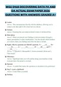 WGU D468 DISCOVERING DATA PA AND OA ACTUAL EXAM PAPER 2026 QUESTIONS WITH ANSWERS GRADED A&plus;