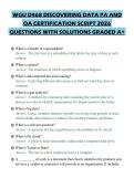 WGU D468 DISCOVERING DATA PA AND OA CERTIFICATION SCRIPT 2026 QUESTIONS WITH SOLUTIONS GRADED A&plus;