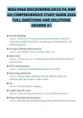WGU D468 DISCOVERING DATA PA AND OA COMPREHENSIVE STUDY GUIDE 2026 FULL QUESTIONS AND SOLUTIONS GRADED A&plus;