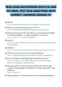 WGU D468 DISCOVERING DATA PA AND OA FINAL TEST 2026 QUESTIONS WITH CORRECT ANSWERS GRADED A&plus;