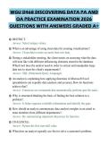 WGU D468 DISCOVERING DATA PA AND OA PRACTICE EXAMINATION 2026 QUESTIONS WITH ANSWERS GRADED A&plus;
