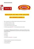 Medication Aide &ndash; MACE Exam Questions and Answers &lpar;Graded A&plus;&rpar; Complete Exam Preparation Material
