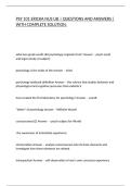PSY 101 ERICKA NUS UB &vert; QUESTIONS AND ANSWERS &vert; WITH COMPLETE SOLUTION&period;