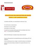 Medication Aide &ndash; Final Exam Questions and Answers &lpar;Graded A&plus;&comma; 100&percnt; Guaranteed Success&rpar; Complete Exam Material