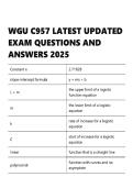 WGU C957 LATEST UPDATED EXAM QUESTIONS AND ANSWERS 2025
