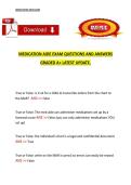 Medication Aide &ndash; Exam Questions and Answers &lpar;Latest Update&comma; Graded A&plus;&rpar; Complete Exam Material