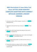 IBEC Electrolysis & Laser State Test  Exam ACTUAL EXAM 2026&sol;2027  COMPLETE QUESTIONS WITH CORRECT  DETAILED ANSWERS &vert;&vert; RECENT  VERSION 