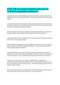 FTCE ESE Exceptional Student Education K-12 Practice Questions Verified A&plus;