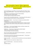 Body Composition Program&sol; Military Appearance Program Exam with all Correct & 100&percnt; Verified Answers &vert;Already Graded A&plus;
