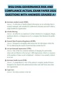 WGU D486 GOVERNANCE RISK AND COMPLIANCE ACTUAL EXAM PAPER 2026 QUESTIONS WITH ANSWERS GRADED A&plus;