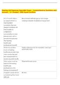 Hearing Aid Dispenser&sol;Specialist Exam &vert; Comprehensive Questions and  Answers &vert; A&plus; Graded &vert; With Expert Solutions