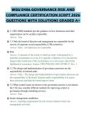 WGU D486 GOVERNANCE RISK AND COMPLIANCE CERTIFICATION SCRIPT 2026 QUESTIONS WITH SOLUTIONS GRADED A&plus;