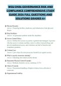 WGU D486 GOVERNANCE RISK AND COMPLIANCE COMPREHENSIVE STUDY GUIDE 2026 FULL QUESTIONS AND SOLUTIONS GRADED A&plus;