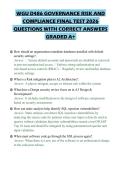 WGU D486 GOVERNANCE RISK AND COMPLIANCE FINAL TEST 2026 QUESTIONS WITH CORRECT ANSWERS GRADED A&plus;