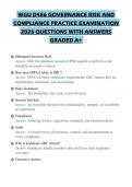 WGU D486 GOVERNANCE RISK AND COMPLIANCE PRACTICE EXAMINATION 2026 QUESTIONS WITH ANSWERS GRADED A&plus;