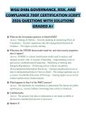 WGU D486 GOVERNANCE&comma; RISK&comma; AND COMPLIANCE 70DF CERTIFICATION SCRIPT 2026 QUESTIONS WITH SOLUTIONS GRADED A&plus;