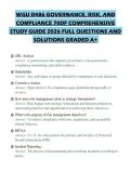 WGU D486 GOVERNANCE&comma; RISK&comma; AND COMPLIANCE 70DF COMPREHENSIVE STUDY GUIDE 2026 FULL QUESTIONS AND SOLUTIONS GRADED A&plus;